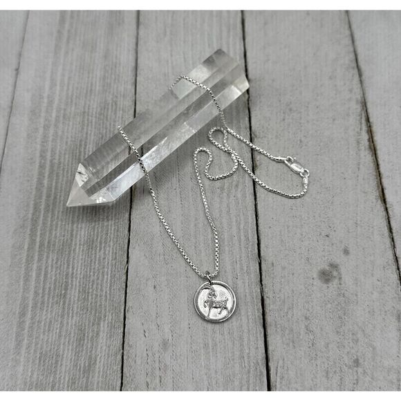 Chinese Zodiac Year of The Goat Pendant Necklace Sterling Silver - Picture 6 of 8